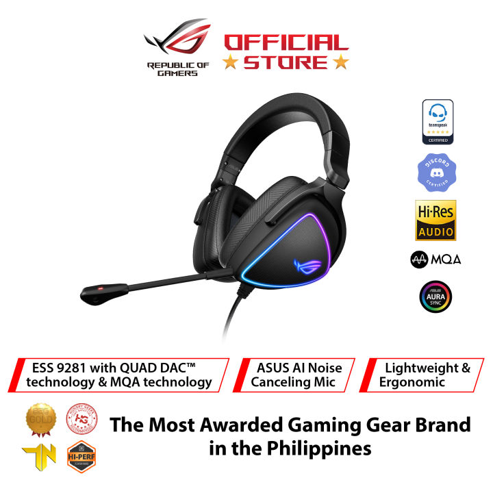 ASUS ROG Delta S Gaming Headset (AI noise-canceling mic, Hi-Res