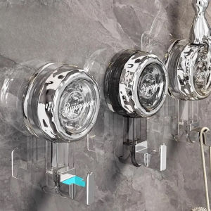 ตะขอแขวน แบบมีตัวดูด สูญญากาศ หมุนได้ กันน้ํา กันความชื้น สําหรับห้องครัว ติดแน่น ติดตั้งง่าย