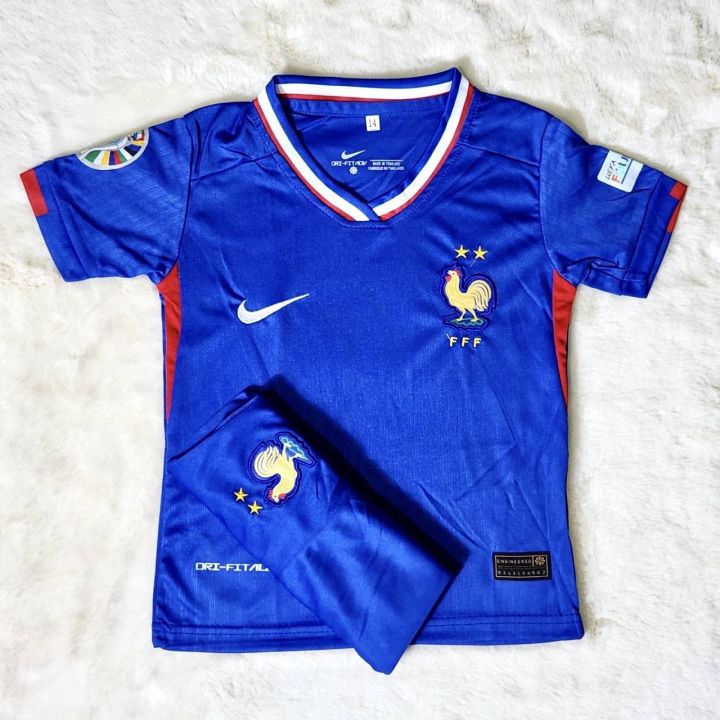 ชุดบอลเด็กฝรั่งเศส2024-2025 ชุดฟุตบอลทีมFranceใหม่ล่าสุดครบชุดเสื้อ