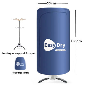 220V Electric Clothes Dryer Portable Stainless Steel Drying Rack Warm Air Folding Drying Hanger Stand Support