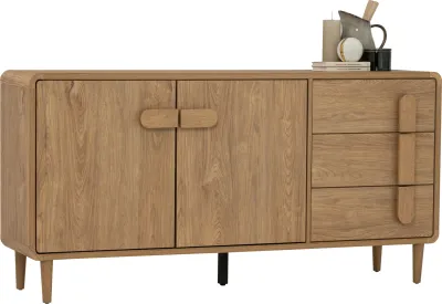 hinlim.com - LOME 1.6M Sideboard / Drawer Sideboard / Minimalist Muji Style Sideboard / Bod Tepi / Storage Cabinet / Almari Laci / 抽屉收纳柜 / 抽屉厨房柜