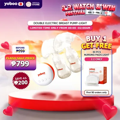 Yoboo Double Electric Breast Pump-Light One-step breastfeeding Painless Pumping 300ml