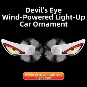 WAPKTY Không dây Đèn LED năng lượng gió Đèn động nhấp nháy Tự dính Đèn xe máy Devil Eyes Tuyệt vời Đèn cảnh báo ô tô Dành cho xe máy ô tô xe đạp