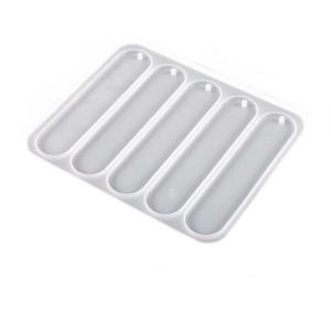 DIY Crystal Epoxy Mold Silicone Pendant Mold Rectangle Bookmark Mold Mirror-Effect Resin Mold