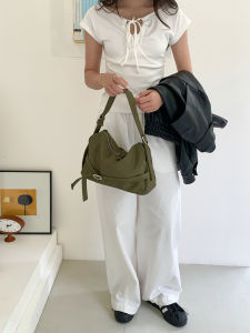 Summer Korean Underarm Bag Casual Belt Decorated Commuter Handbag Fashionable Nylon Single Shoulder Bag for Women2026