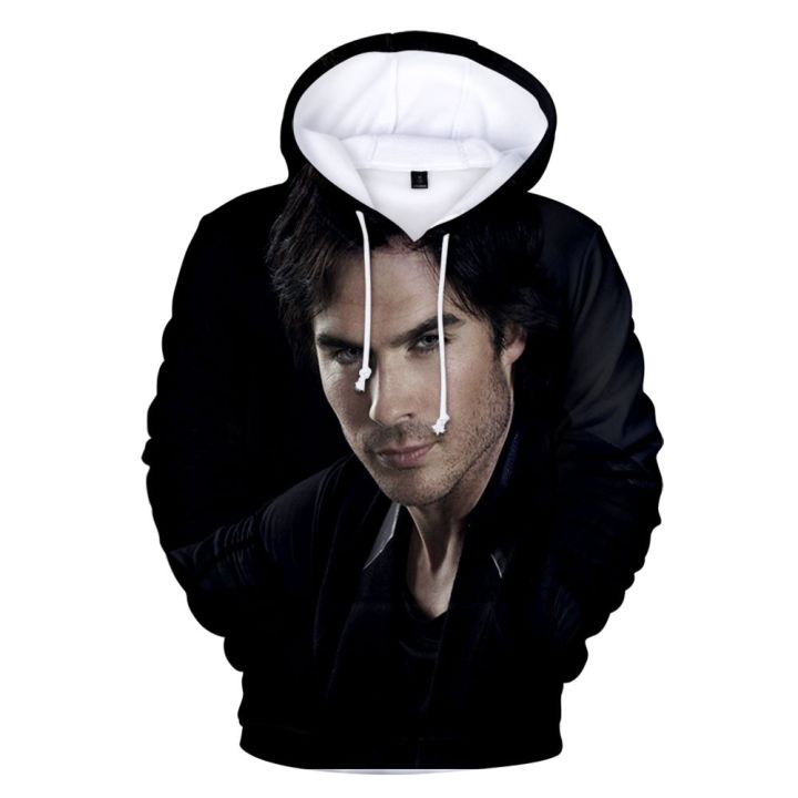 Diaries Merch Vampire Diaries Hoodie Damon The Vampire Diaries