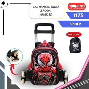 Tas Troli 3 Roda ransel Anak Sekolah  SD Laki laki Untuk Anak Cowok SD 1175