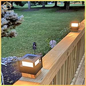 Solar Powered Post Light IP54 Waterproof Retro Column Patio Fence Gate Street Lamp LED Courtyard Landscape Lantern