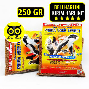 KICAU MART Prima Voer Pur Cendet Kemasan Plastik Pelet Pakan Makanan Burung Pentet Murai Kacer Jalak Pleci Ciblek
