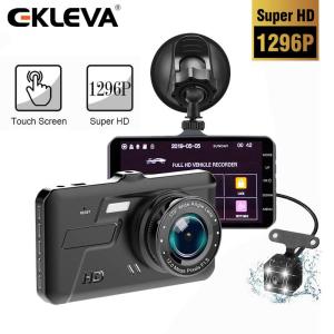 Ekleva 4 Inch Màn Hình cảm ứng IPS ống kính kép Dash Cam Đầy Đủ HD 1080P DVR DVR cho xe hơi Sao Lưu chiếu hậu thiết bị ghi hình xe ô tô nhìn trong đêm 170 ° Góc Rộng Cảm Biến G WDR màn hình đỗ xe ghi lặp lại cảm biến chuyển động