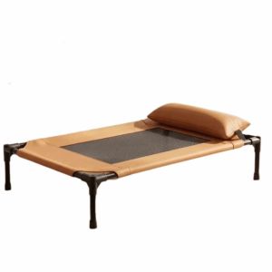 BLACKON Mesh Elevated Dog Beds Breathable with Pillow Dog Cat Cooling Bed Pet Furniture Removable Pet Sleeping Bed Outside