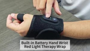 Kovaria Therawrap for Carpal Tunnel Red Light Therapy for Wrist and Hand with 3-Heating Levels 660nm+850nm Penetratedeep Wireless Design for Relaxation & Daily Care