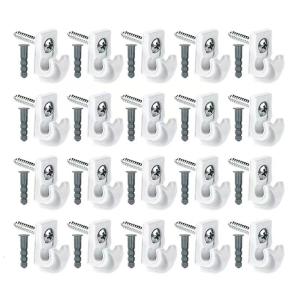 20ชิ้นสกรูในตะขอเพดานตะขอที่ทนทานที่แขวนไฟตะขอสำหรับยึดอย่างปลอดภัยของโคมไฟแขวนและผู้ถือ