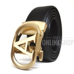 Sabuk Gesper Ikat Pinggang Pria Model Rel Huruf A Gold