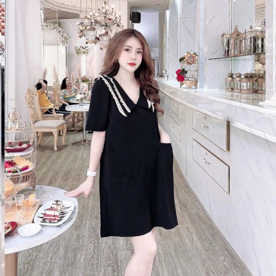 Váy bầu đẹp thời trang xếp li mẫu mới đầm bầu công sở dáng dài bigsize  maternity dress | Shopee Việt Nam