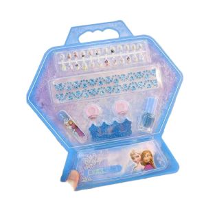 kuku palsu anak set 24pc + pediset-kutek anak princes dan cincin fake