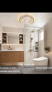 Youkain Ceiling Fan Light LED Smart Fan Oscillating Brightness Variable 3-Color