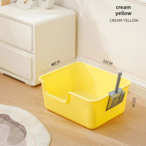 [SG]🚚 Litter Box Top-in Oversized Full Semi-Closed Extra Large Open Toilet Integrated Splash-Proof Kittens Cat Litter Basin
