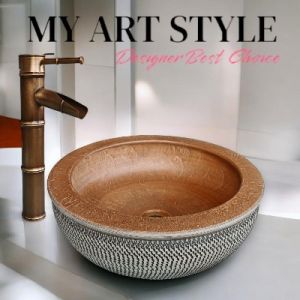 KOEN HANDMADE DESIGNER ART BASIN CERAMIC COUNTER TOP BASIN