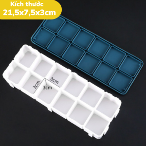 Hộp rỗng đựng màu chiết nhiều ngăn khay chiết màu có nắp đậy 10/12/24/36 ngăn