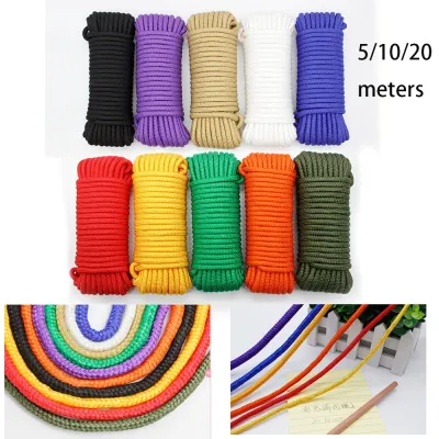 weegubeng Diameter 3mm Paracord 550 Rope 5/10/20meters length Paracord Cord Tent Rope Survival kit For Hiking Camping