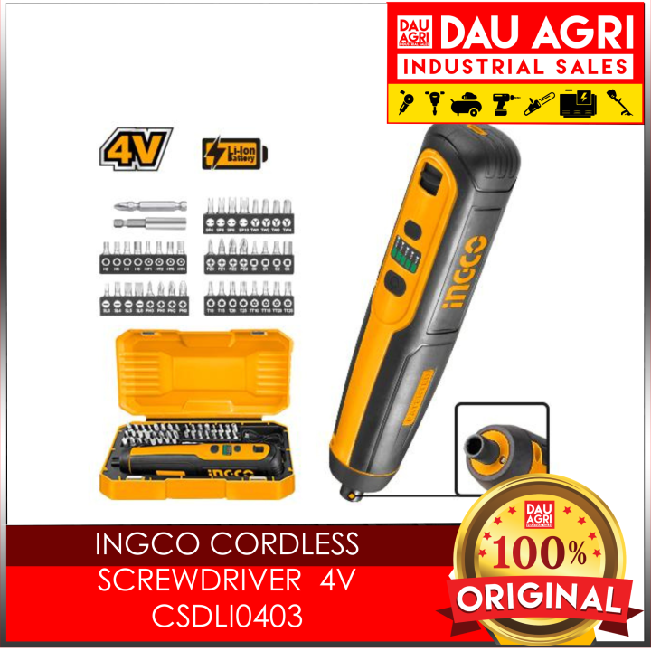 Ingco Cordless Screwdriver 4V CSDLI0403 Lazada PH