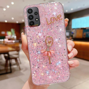 KONSMART New Casing For Samsung Galaxy A15 A25 A35 A55 5G A05 A05S A54 5G A34 5G A24 A14 5G A04 A04s A13 A23 A33 A53 A73 5G 2024 Bright Shiny Elegant Ballet Girl Phone Case for Samsung A52s A52 A32 A72 A12 A22 A42 Soft TPU Casing
