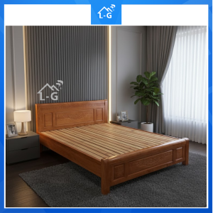 GIƯỜNG GỖ SỒI NÂU CHO GIA ĐÌNH ĐẸP GIAO HỎA TỐC HCM