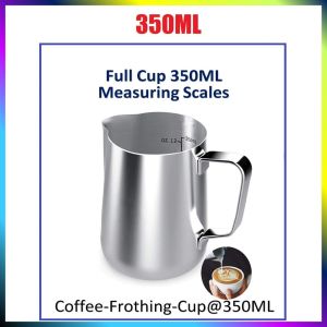 CS Mall : Full Cup 600ML/ 350ml Thicken 304 Food Grade Stainless Steel Coffee Latte Milk Frother Frothing Cup Pitcher