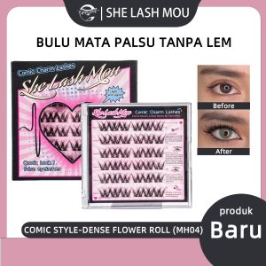 [TANPA LEM] MH04 SHE LASH MOU Bulu Mata Palus Comic Style-Dense Flower Roll Bulumata Natural Eyelash Extension