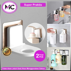 Gantungan Botol Sabun Cair Hand Sanitizer Stiker Tempel Dinding Kamar Mandi Dapur Aksesoris Perlengkapan Gantungan Tempel Dinding Tembok