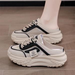 มาใหม่ล่าสุด  รองเท้าผ้าใบผู้หญิงแฟชั่น เปิดส้น รองเท้าผ้าใบลำลอง ไซส์ 35-44 ระบายอากาศได้ดี ใส่นิ่มดีคะ ใส่สบาย