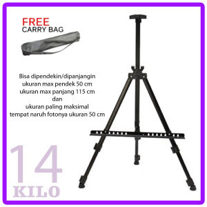Tripod Kursus Les Ngaji Les Privat Lipat Portable Papan Tulis Standing Whiteboard Alumunium