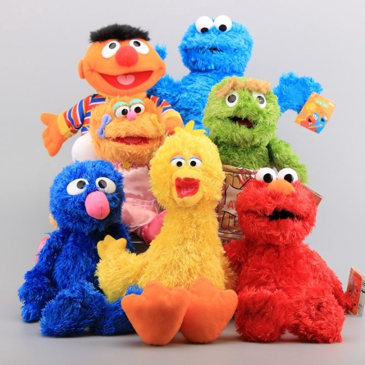 【COD】Sesame Street Plush Elmo Zoe Ernie Oscar Cookie Grover Bird Hand ...