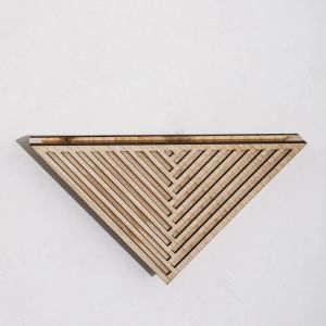 FOUNDTWO Minimalist Wooden Triangle Wall Planter Modern Decorative Geometric Flower Pot Creative Handmade Wall Mounted Flower Pot Home Decoration