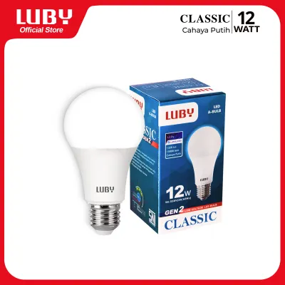 LUBY Lampu Bohlam LED Bulb 12 Watt Cahaya Putih Classic