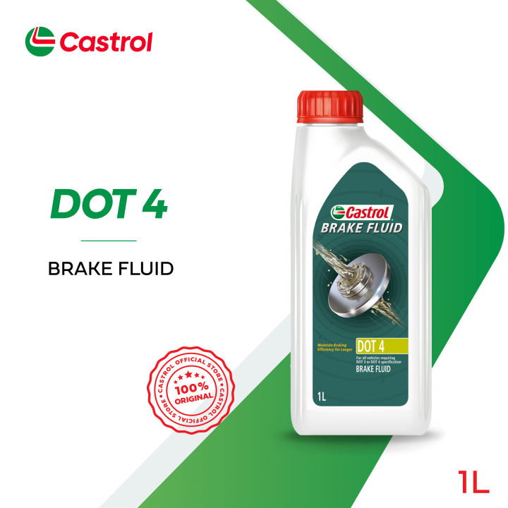 Castrol Brake Fluid DOT 4 Synthetic Glycols and Borate Ester (1L) Lazada