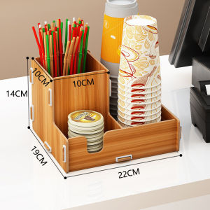 ChicLiving Disposable Cup Holder Wooden Desktop Cup Organizer Mug Stand Storage Multifunctional Cup Holder