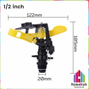 HB 360 Degree Automatic Rotation Sprinkler Adjustable Rocker Arm Nozzle Garden Agricultural Irrigation Tool