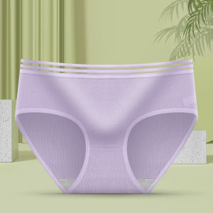 THE ONE กางเกงใน ผู้หญิงขอบ แต่งซีทรู ผ้าคอตตอน ชุดชั้นใน หญิง ระบายอากาศได้ เอวกลาง