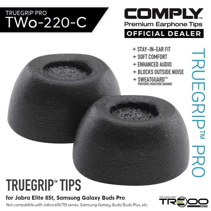 Comply TrueGrip TWo-220-C Foam Eartips (for Jabra Elite 85t