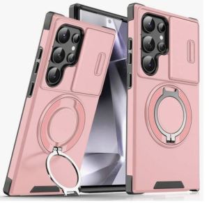 Compatible With Samsung Galaxy S25 S24 Ultra S23 Plus 5G FE A56 A36 A26 2025 9A 9 Pro XL Case Shockproof Armor Slide Magnetic Casing For S24Ultra S23Ultra S22Ultra S25Ultra S24FE S23FE Ring Back Cover