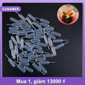 【CANAMEK】 100 chiếc ống nhỏ giọt nhựa dùng một lần dung tích 4ml để chiết rót dùng cho bánh cupcake