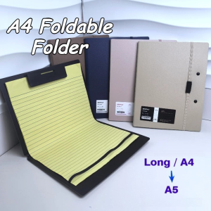 A4/A5 Size Foldable Writing Pad Portable Storage Clip Strap Organizer For Office School & Business