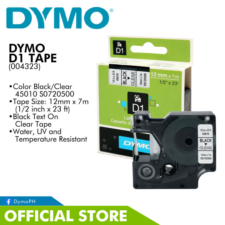 DYMO D1 Label Maker Tape 12mm x 7m (1/2 in x 23 ft) | Lazada PH