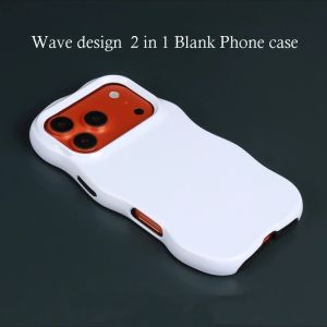 20 Pieces Wave 2 in 1 Double Layered Blank 3D Film Sublimation Phone Cases for iPhone 11 12 13 14 15 16 17 Pro Max DIY Custom