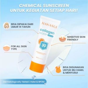 Hanasui Collagen Water Sunscreen SPF 30 | SPF 50 |30ml | Tabir Surya | Sunblok | BPOM