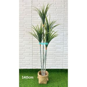 Pohon Hias Tanaman Plastik Pandan Bali Lancip Hijau T140 & T180 Latex Cover Pot Purun Handle Dekorasi Cafe Hiasan Studio