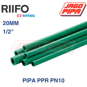 RIIFO PPR Pipa PN10 20mm 1/2 Inch Pipa Air Dingin 4 Meter PP-R Rifeng RUCIKA TIGRIS