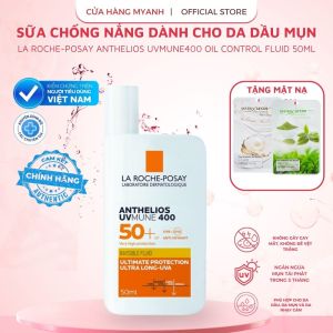 [Hàng Chính Hãng][Tặng Mặt Nạ] Sữa chống nắng dành cho da dầu mụn La Roche-Posay Anthelios UVMUNE400 Oil Control Fluid 50ml